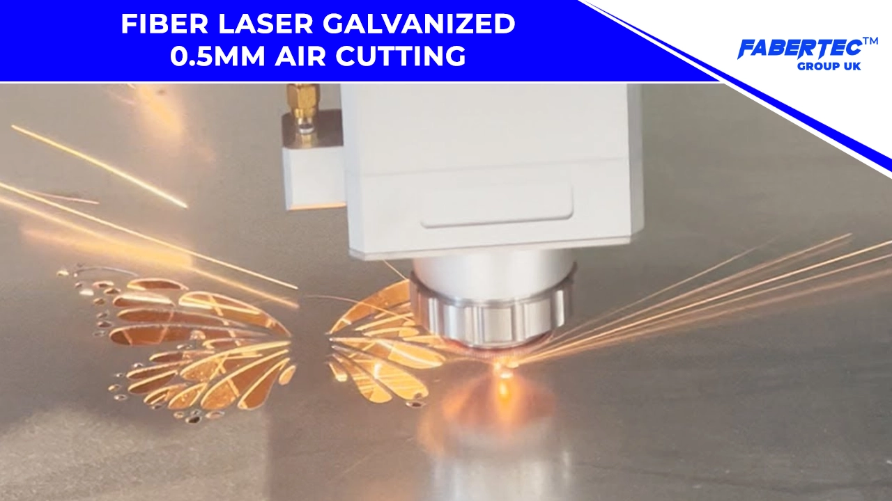 Fabertec FL2 Fiber Laser cutting 0.5 Galv Sheet with Air