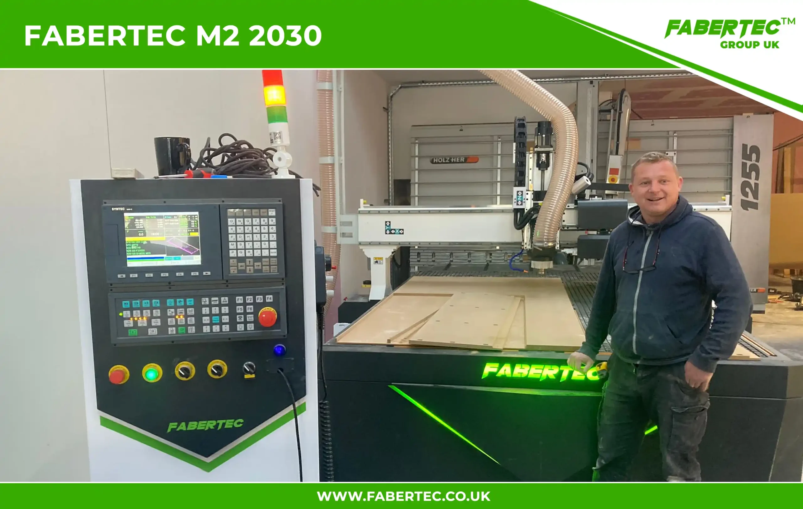 Fabertec M2 2030 CNC Router Fabertec Installtion with Drill head in essex