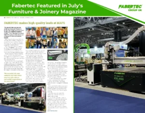 Fabertec Featured in Furniture and Joinery Production Magazine July Edition