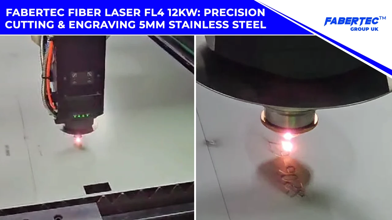 Fabertec Fiber Laser FL4 12kW Precision Cutting & Engraving 5mm Stainless Steel