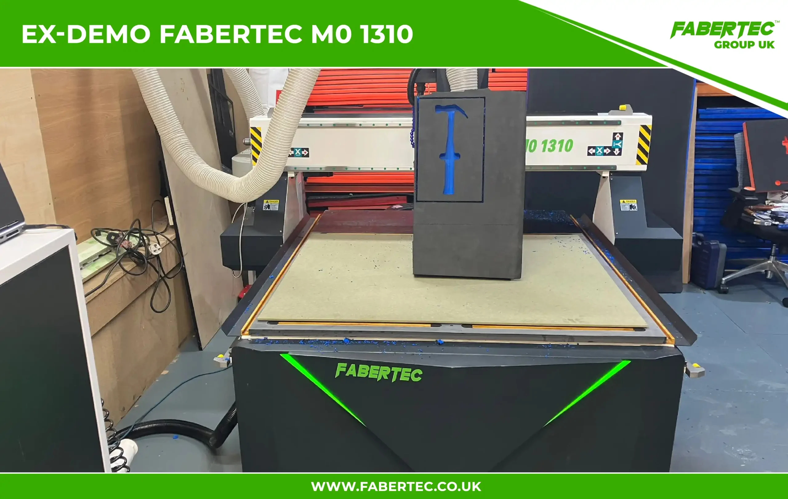 fabertec m0 1310 cnc router installation in bradford, england