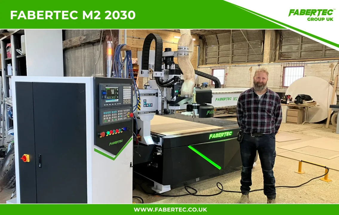 fabertec m2 2030 cnc router installation in Quendon, ESSEX