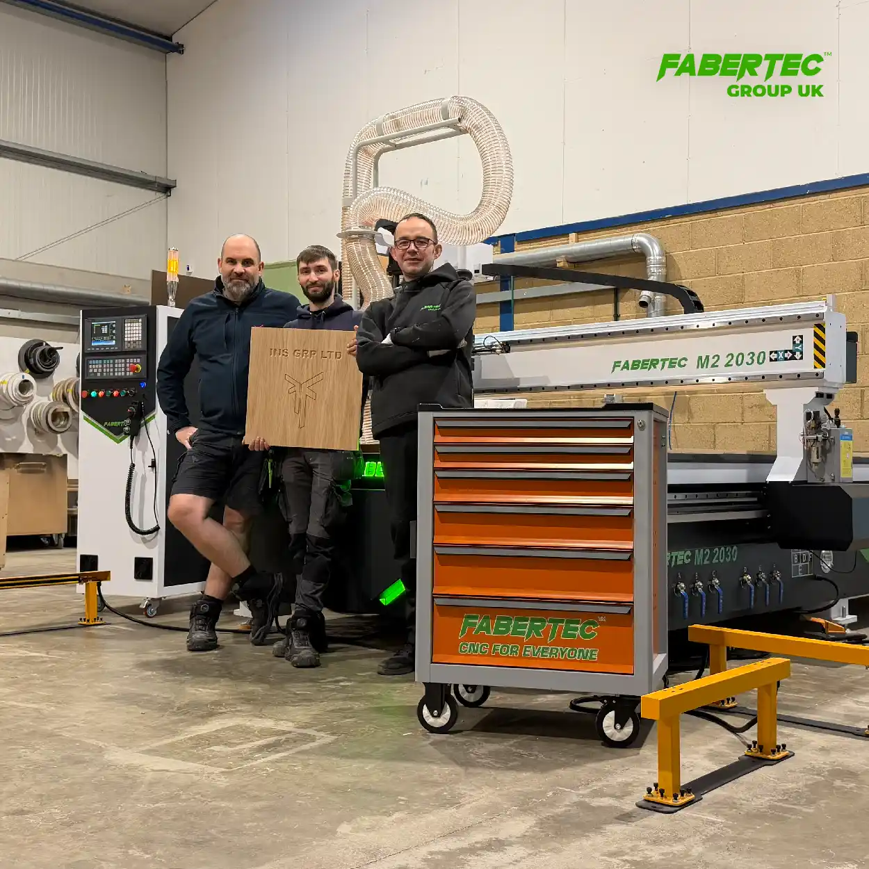 fabertec m2 2030 & 15kw air compressor for inspira group in bedford!