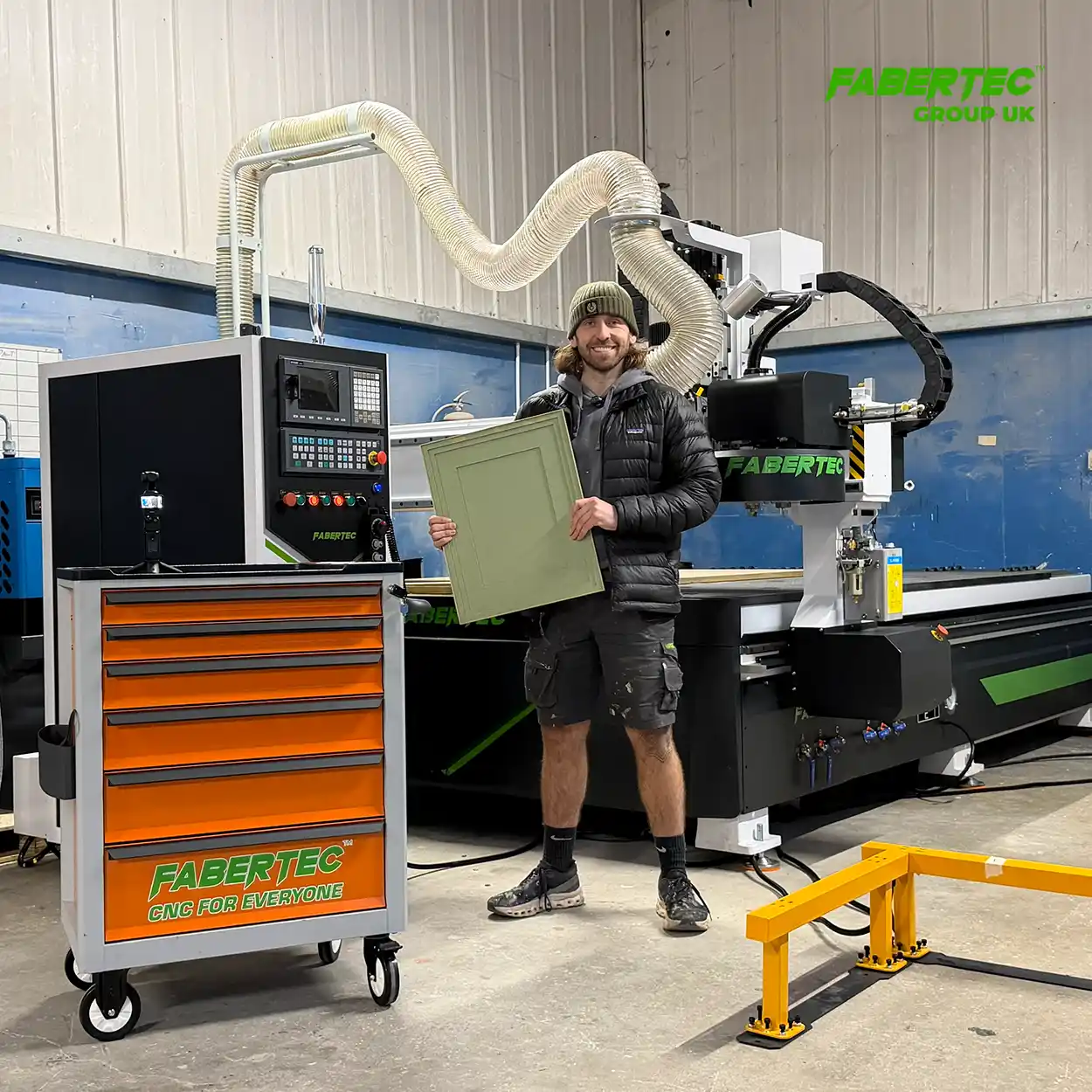 fabertec m2 2030 & 7.5kw air compressor for rg carpentry in essex_