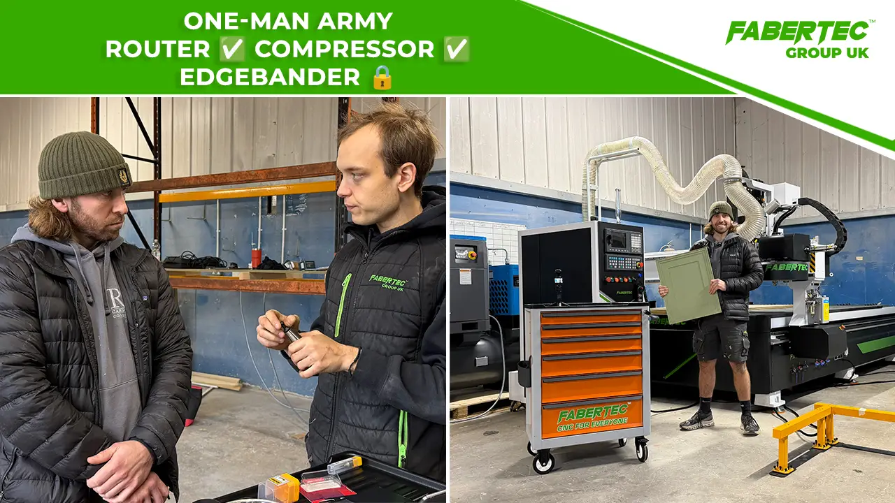 RG CARPENTRY FABERTEC CNC ROUTER AIR COMPRESSOR INSTALLATION IN ESSEX