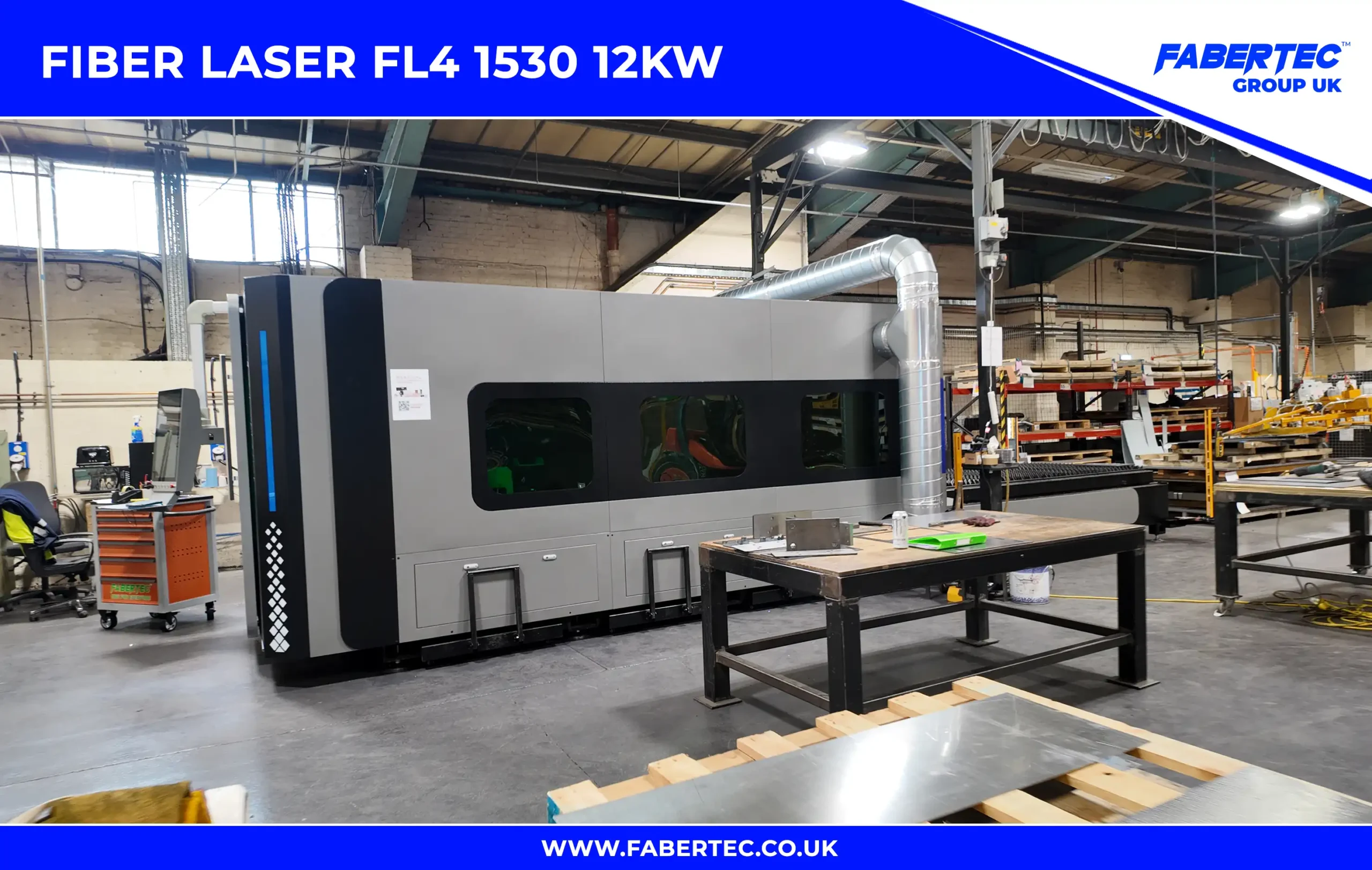 fabertec fiber laser 12kw installed in LEICESTER