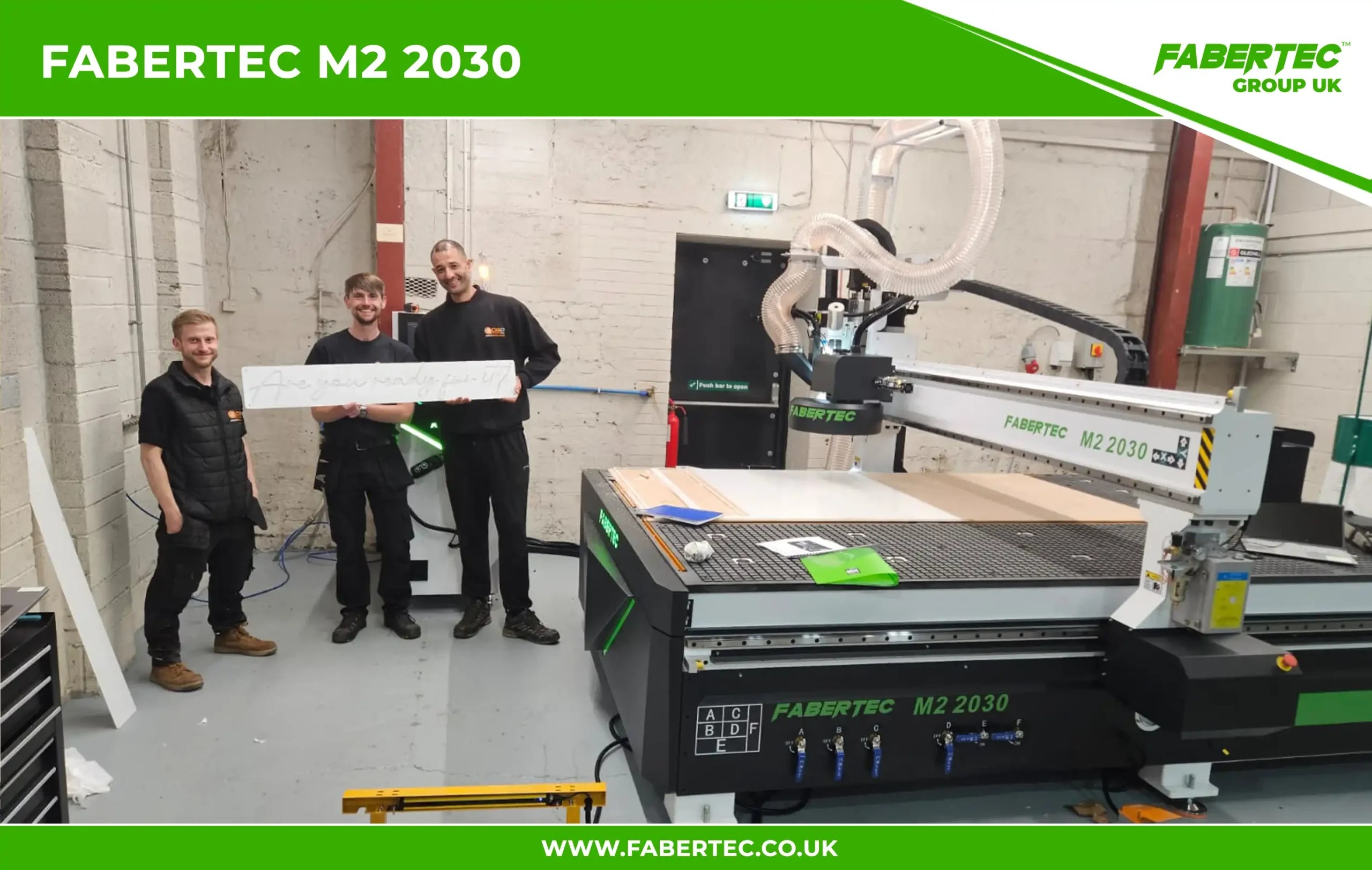 on board power m2 2030 cnc router installation in west yorkshire!